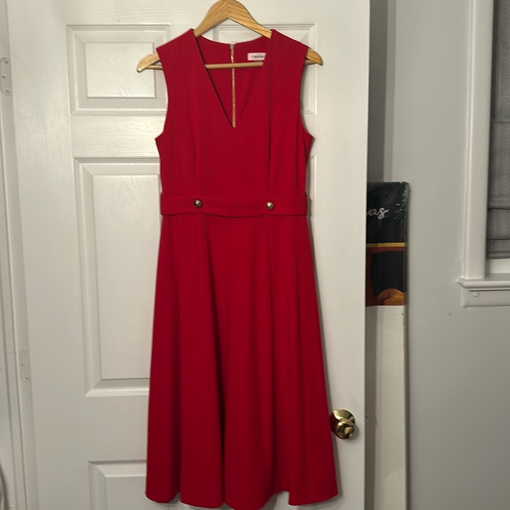 Calvin Klein Red Dress.
